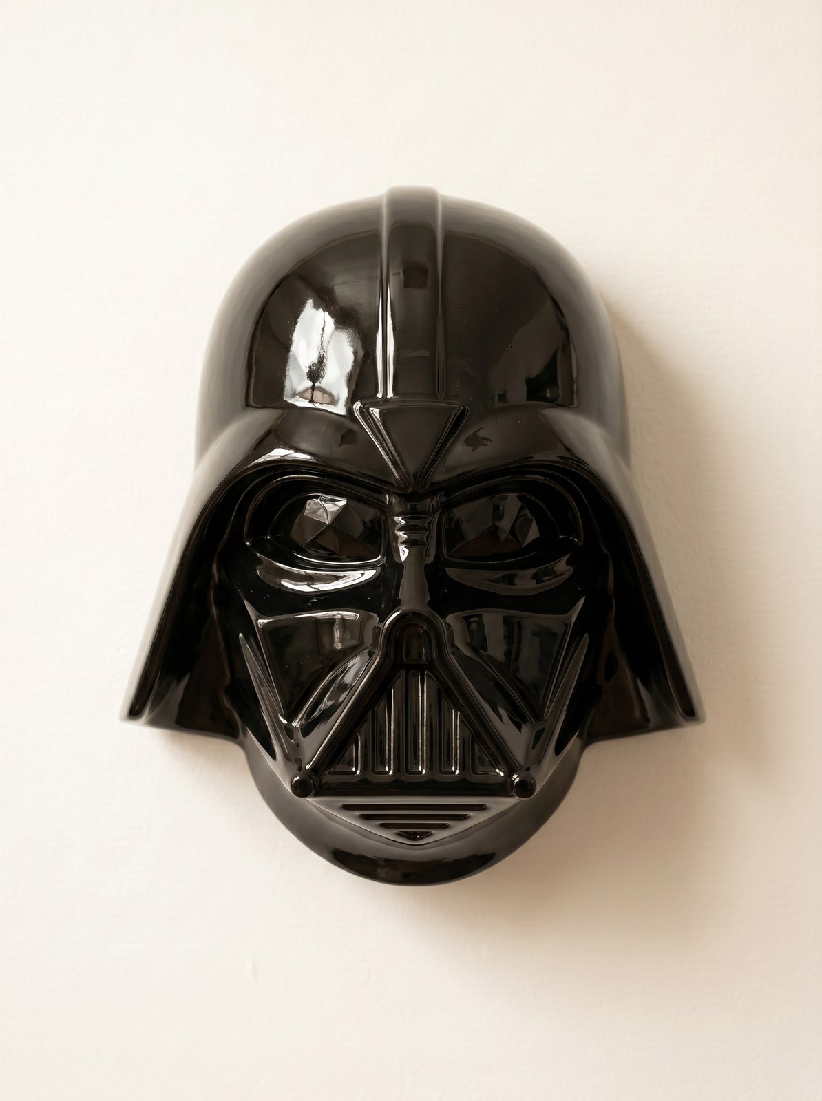 Darth Vader ceramic wall mask in gloss black